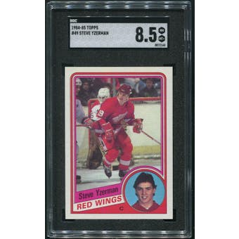 1984/85 Topps Hockey #49 Steve Yzerman Rookie SGC 8.5 (NM-MT+)
