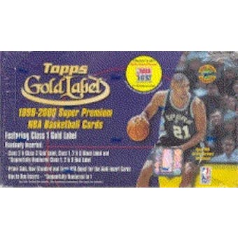 1999/00 Topps Gold Label Basketball Hobby Box