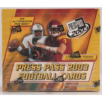 2003 Press Pass Football Hobby Box (Reed Buy)