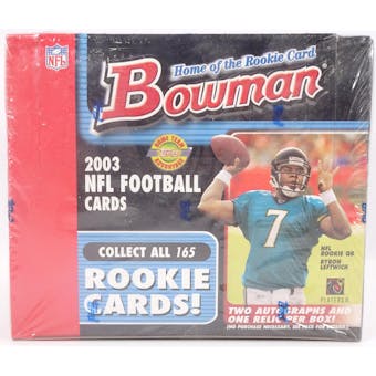 2003 Bowman Football Jumbo Box (Reed Buy)