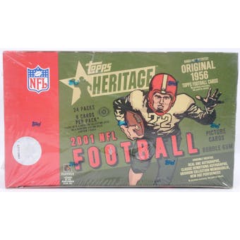 2001 Topps Heritage Football Hobby Box (Reed Buy)