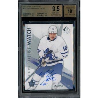 2016/17 Upper Deck SP Authentic Mitch Marner Auto Card #148 373/999 BGS 9.5