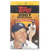 2007 Topps Updates & Highlights Baseball Hobby Box (Reed Buy)