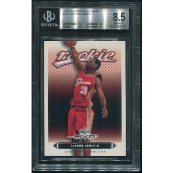 2003/04 Upper Deck MVP Basketball #201 LeBron James Rookie BGS 8.5 (NM-MT+)