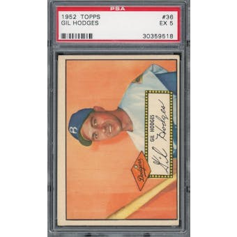 1952 Topps #36 Gil Hodges RB PSA 5 *9518 (Reed Buy)