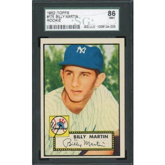 1952 Topps #175 Billy Martin RC SGC 86 *4005 (Reed Buy)