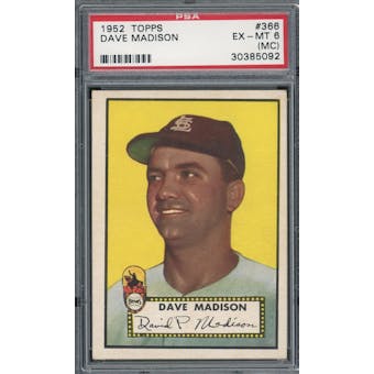 1952 Topps #366 Dave Madison PSA 6MC *5092 (Reed Buy)