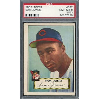 1952 Topps #382 Sam Jones PSA 8OC *7550 (Reed Buy)