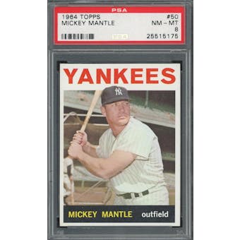 1964 Topps #50 Mickey Mantle PSA 8 *5175 (Reed Buy)