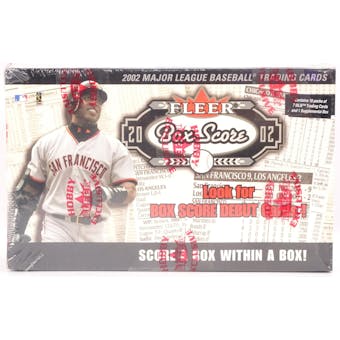 2002 Fleer Box Score Baseball Hobby Box (Reed Buy)