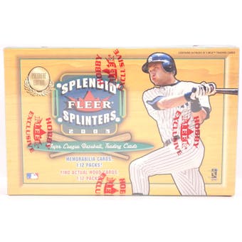 2003 Fleer Splendid Splinters Baseball Hobby Box (Reed Buy)