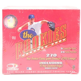 2002 Donruss The Rookies Baseball Hobby Box (Reed Buy)