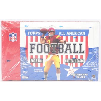 2003 Topps All American Football Hobby Box (Reed Buy)
