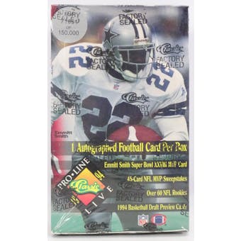 1994 ProLine Live Football Hobby Box (Reed Buy)