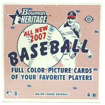 2007 Bowman Heritage Baseball Hobby Box (Reed Buy)