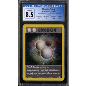 Pokemon Neo Destiny Miracle Energy 16/105 CGC 8.5