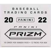 2022 Panini Prizm Baseball Hanger 12-Pack Box