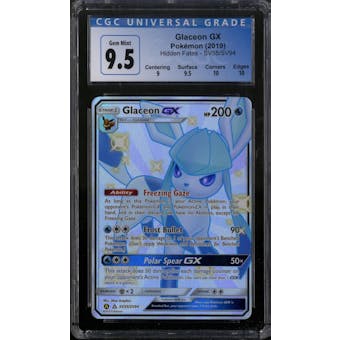 Pokemon Hidden Fates Glaceon GX SV55/SV94 CGC 9.5 GEM MINT B++