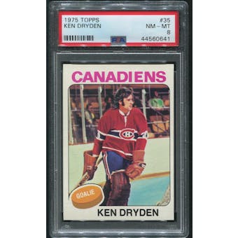 1975/76 Topps Hockey #35 Ken Dryden PSA 8 (NM-MT)