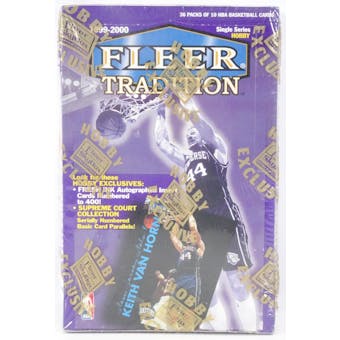 1999/00 Fleer Tradition Basketball Hobby Box (Reed Buy)