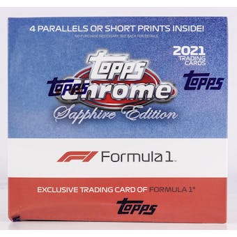 2021 Topps Chrome F1 Formula 1 Sapphire Edition Racing Hobby 10-Box Case