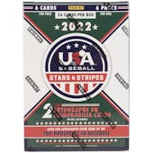 2022 Panini USA Stars & Stripes Baseball 6-Pack Blaster Box