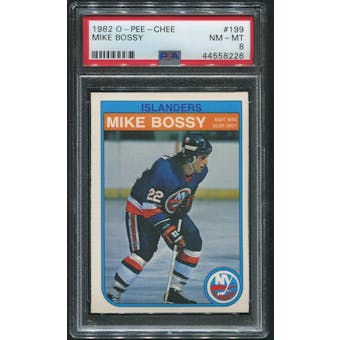 1982/83 O-Pee-Chee Hockey #199 Mike Bossy PSA 8 (NM-MT)
