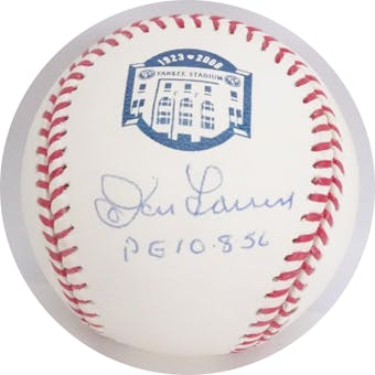 Don Larsen Autographed MLB Selig Baseball (PG 10.8.56) MLB/Steiner COA (Reed Buy)