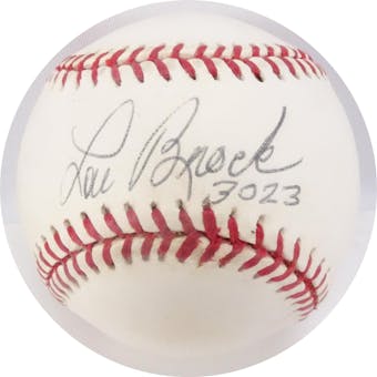Lou Brock Autographed NL White Baseball (3023) JSA AB84067 (Reed Buy)