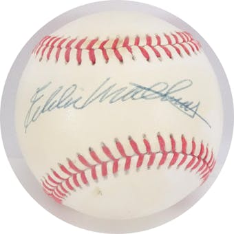 Eddie Mathews Autographed NL White Baseball JSA AB84122 (Reed Buy)