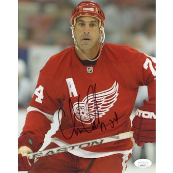 Chris Chelios Detroit Red Wings Autographed 8x10 Photo JSA AB84557 (Reed Buy)