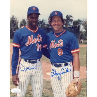 Dwight Gooden/Gary Carter New York Mets Autographed 8x10 Photo JSA AB84588 (Reed Buy)