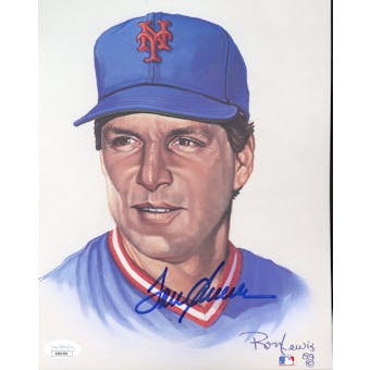 Tom Seaver New York Mets Autographed 8x10 Ron Lewis Art JSA AR95050 (Reed Buy)