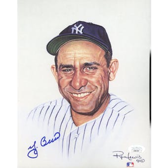 Yogi Berra New York Yankees Autographed 8x10 Ron Lewis Art JSA AB84597 (Reed Buy)