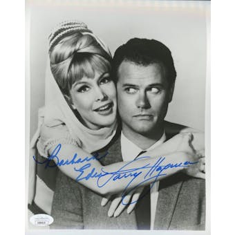 Barbara Eden/Larry Hagman I Dream of Jeannie Autographed 8x10 Photo JSA AB84619 (Reed Buy)