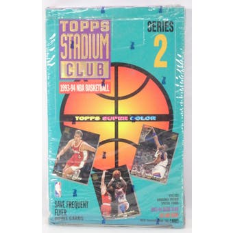 1993/94 Topps Stadium Club Series 2 Basketball Hobby Box (Damaged Box) (Reed Buy)
