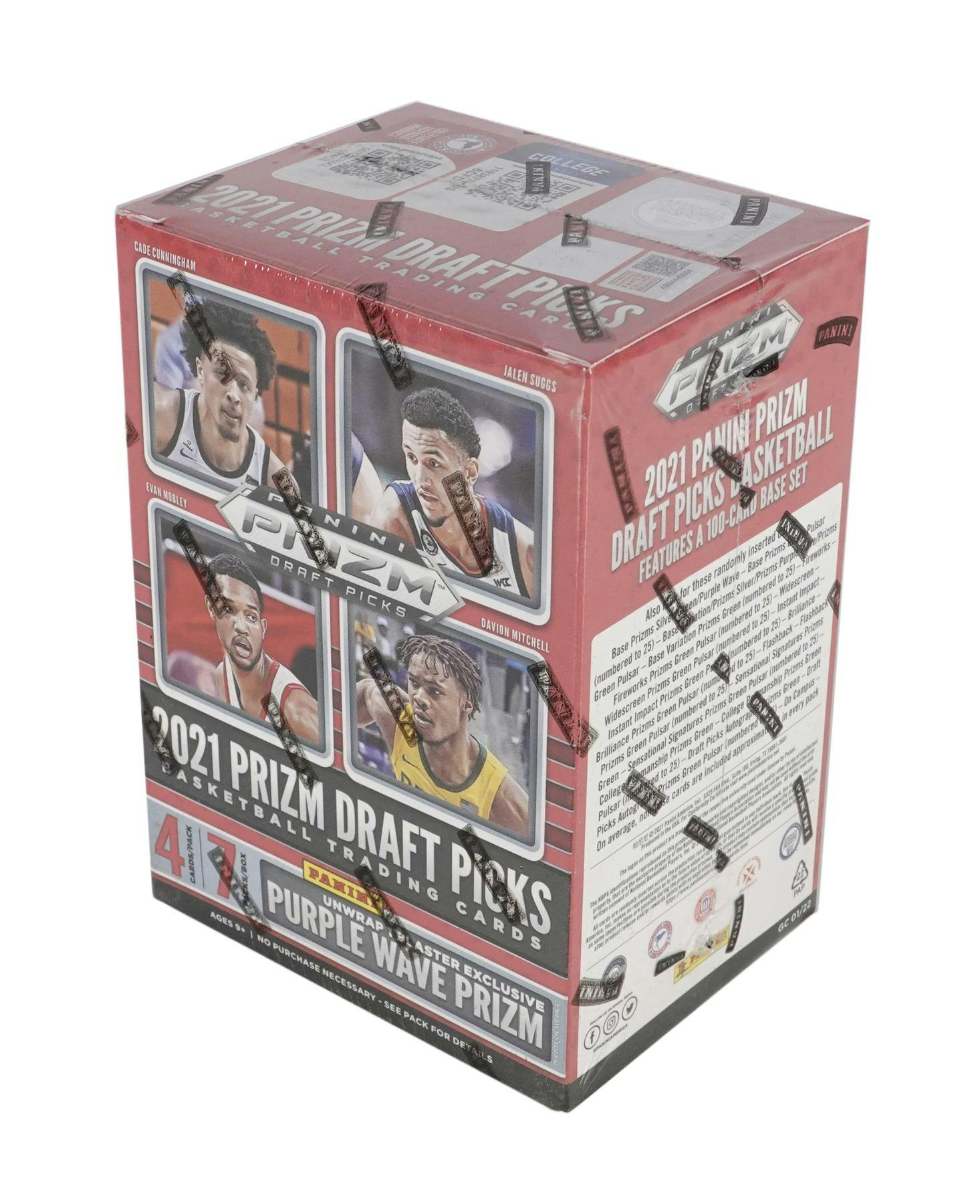 2021/22 Panini Prizm Draft Picks Basketball 7-Pack Blaster Box (Purple Wave  Prizm!)