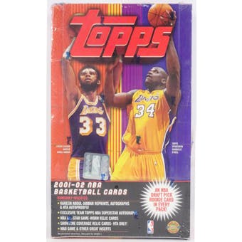 2001/02 Topps Basketball Jumbo Box (Torn Shrink) (Reed Buy)