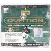 1999 Upper Deck Ovation Football Hobby Box (Torn Shrink) (Reed Buy)