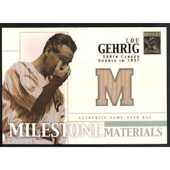 2002 Topps Tribute #MIM-LG Lou Gehrig Milstone Memories Game-Used Bat Relic (Reed Buy)