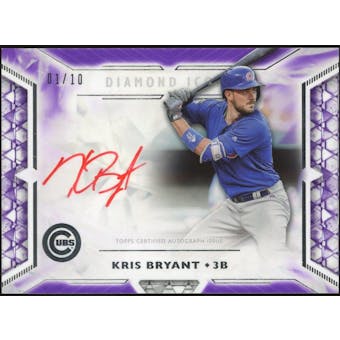 2018 Topps Diamond Icons #RIA-KB Kris Bryant Red Ink Autograph #/10 (Reed Buy)