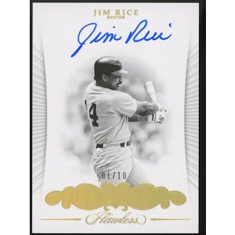 2018 Panini Flawless #GA-JR Jim Rice Autograph #/10 (Reed Buy)