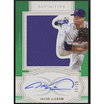2020 Topps Definitive Collection #ARC-JD Jacob deGrom Patch Autograph #/25 (Reed Buy)
