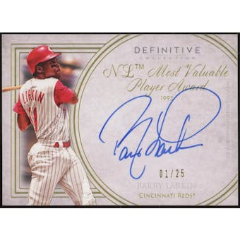 2017 Topps Definitive Collection #DCLA-BL Barry Larkin Autograph #/25 (Reed Buy)
