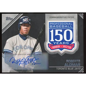 2019 Topps Series 2 #AMP-RA Roberto Alomar Autograph Commemorative Patch #/10 (Reed Buy)