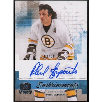 2010/11 Upper Deck The Cup #CE-PE Phil Esposito Enshrinements Autograph #/50 (Reed Buy)