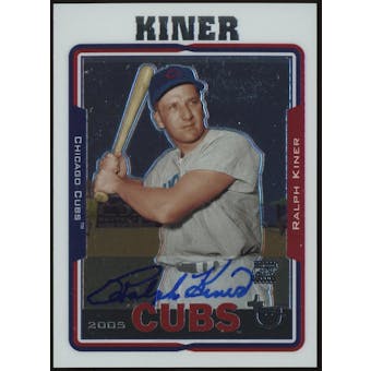 2005 Topps #TA-RK Ralph Kiner Certified Autograph Issue (Reed Buy)