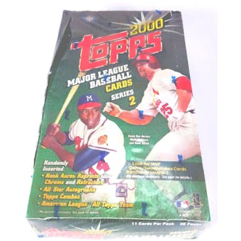 2000 Topps Series 2 Baseball Hobby Box (Torn Shrinkwrap) (Reed Buy)