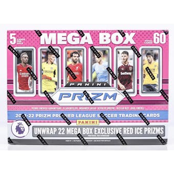 2021/22 Panini Prizm Premier League EPL Soccer Mega Box (Red Ice Prizms!)