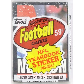 1985 Topps Football Cello Pack (Reed Buy)
